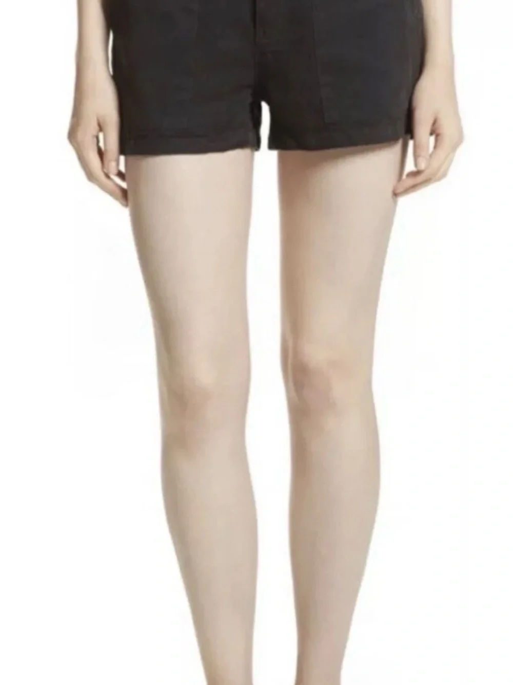Joie Wilma Black Faded Linen Blend Studded Side Trim Shorts Sz 4 [CH]